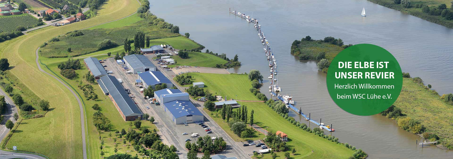 Blick auf den WSC Lühe